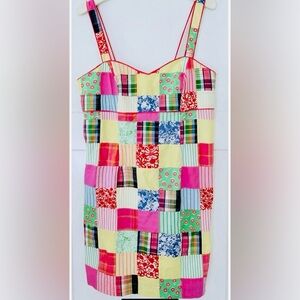 Lilly Pulitzer Strapless Cotton Floral Patchwork Sundress 12